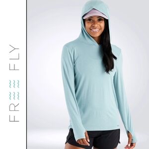 FREE FLY Women's Bamboo Shade Hoodie Pullover Sweatshirt Long Sleeve Size XS
